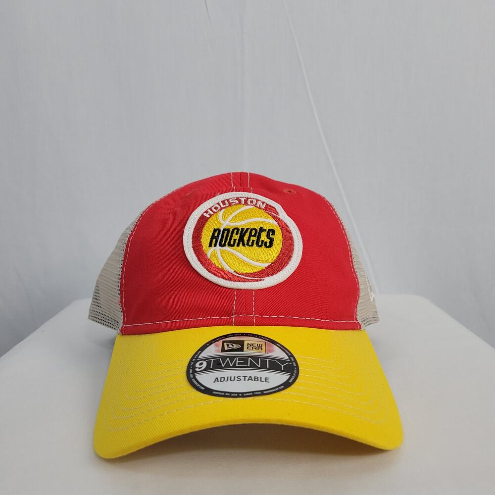 New Era 9Twenty Houston Rockets NBA Snap Back Trucker Cap One Size Dad Hat, New